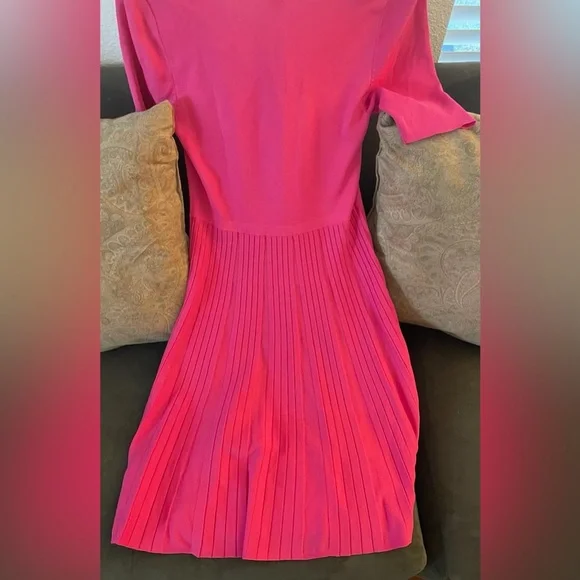 Carmen By Carmen Marc Valvo Half-Sleeve Fit & Flare Dress - Picture 3 of 3